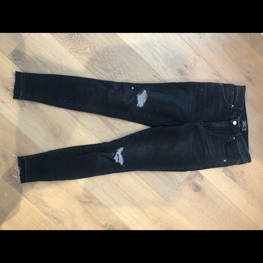 High waisted skinny jeans